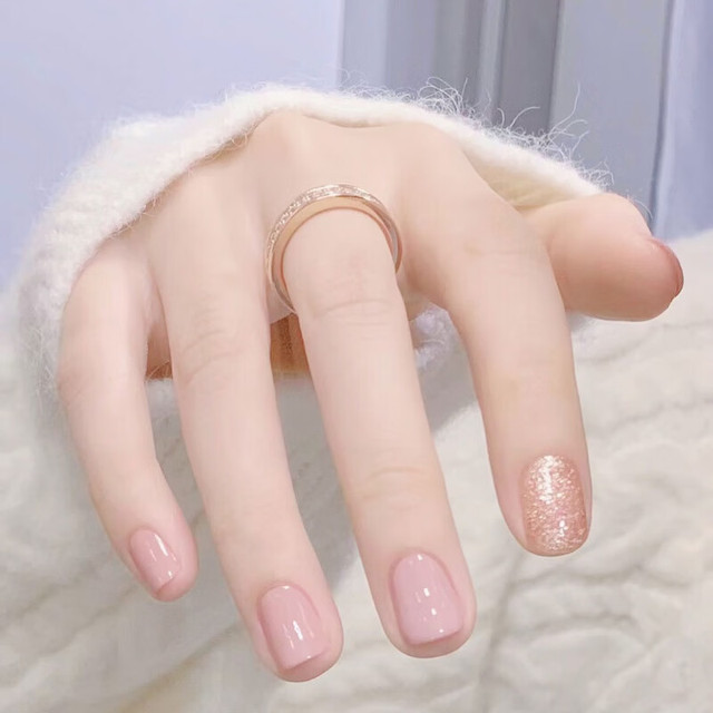 bvg 珠光水性指甲油夏季显白免烤可撕拉亮色美甲磨砂护甲油 Z19璀璨闪金