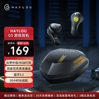 HAYLOU 嘿喽 G3真无线游戏蓝牙耳机 电竞专用无延迟 运动音乐半入耳式