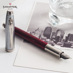 SHEAFFER 犀飞利 100系列钢笔商务办公练字笔签字笔 生日礼物 钢笔 半透红珐琅（F尖）