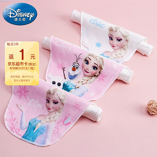 Disney baby 迪士尼宝宝（Disney Baby）A类全棉纱布吸汗巾婴儿0-2-6岁垫背巾汉巾隔汗巾四层纱布儿童卡通 冰雪奇缘 3条装