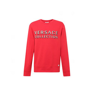 VERSACE 范思哲 COLLECTION 范思哲 奢侈品 19秋冬新款 男士红色棉质LOGO长袖卫衣 V800821Z VJ00358 V1211 M码