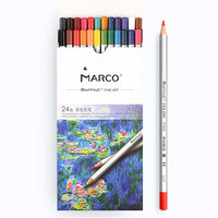 MARCO 马可 油性彩铅 24色 赠橡皮卷+笔刀