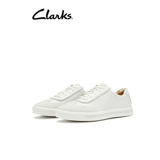 PLUS会员：Clarks 其乐 优跃莫伊系列 女士休闲小白鞋 261667434