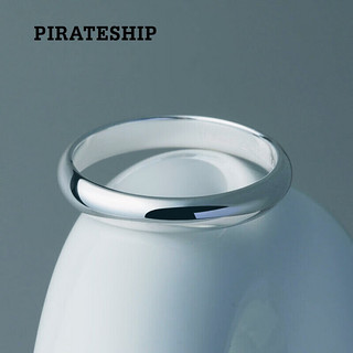 PIRATESHIP 海盗船 戒指 男女银素圈时尚指环个性情侣戒指10号单只（内圈长约62.1mm)