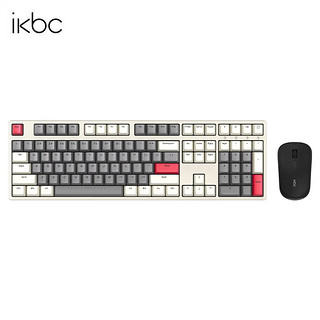 ikbc W210 时光灰 无线机械键盘套装 键鼠套装 键盘鼠标套装 鼠标键盘套装 键鼠套装无线 键鼠套装机械