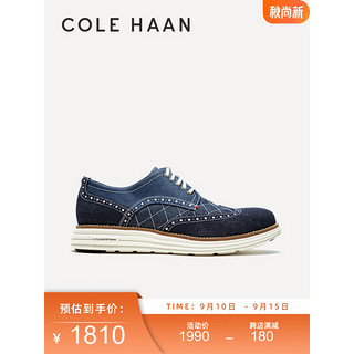 COLE HAAN 歌涵 colehaan/歌涵 男鞋牛津鞋 23年秋季舒适缓震时尚休闲皮鞋C38488 藏青-C38488 43