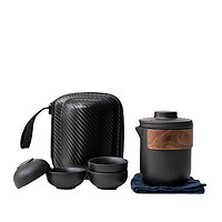 FLYVII 弗露特 露营旅行陶瓷茶壶 便携式套装 送收纳包