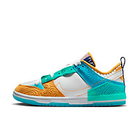 NIKE 耐克 Dunk Low Disrupt 2 Swdc 女子运动板鞋 DX4220-100 山峰白/山峰白/翡翠绿/波罗的海蓝/日晷黄/深宝蓝 40.5