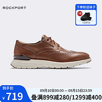 ROCKPORT 乐步 软底男鞋商务职场正装休闲牛皮革布洛克皮鞋 CI2660 40