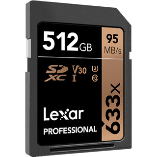 Lexar 雷克沙 SD633X SD存储卡 512GB（UHS-I、V30、U3）