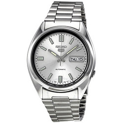 SEIKO 精工 5系列 银色表盘机械男表 SNXS73K1