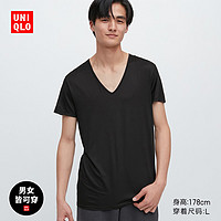 优衣库 男装 AIRism V领T恤(短袖) 462006 UNIQLO