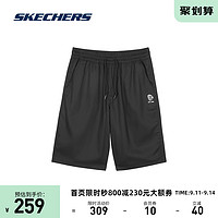 SKECHERS 斯凯奇 夏季新款短裤男薄款透气运动裤跑步健身休闲家居潮