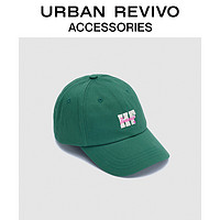 URBAN REVIVO 新款女士配件运动风刺绣棒球帽AW30BA4N2001 中绿 F