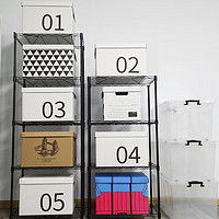 QDZX 数字收纳箱 5只装 搬家纸箱带盖收纳盒箱纸质整理箱储物箱衣服