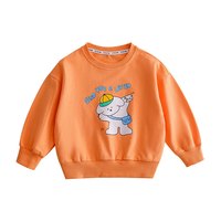 棉花堂 男童卫衣洋气橘色卫衣2023新款宝春季上衣女童春款小童潮 橘色 90cm
