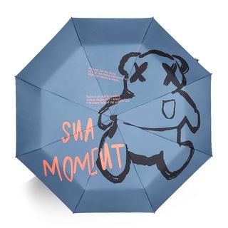 美度自动遮阳太阳伞防晒防紫外线雨伞折叠晴雨两用加固黑胶10骨伞