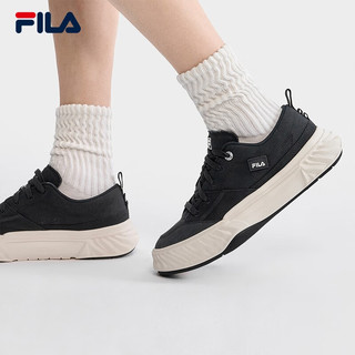 斐乐（FILA）川行鞋FOSSO男鞋复古帆布鞋2023夏休闲鞋 黑-BK 42