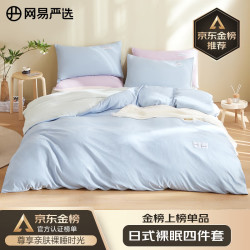 YANXUAN 网易严选 日式裸眠亲肤磨毛四件套 1.8m