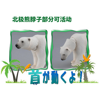 TAKARA TOMY 多美 TOMY/多美卡安利亚仿真野生动物北极熊白熊模型男女孩玩具488002