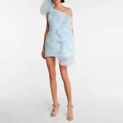 Giambattista Valli Mytheresa专属发售薄纱迷你连衣裙P00678017 蓝色 M