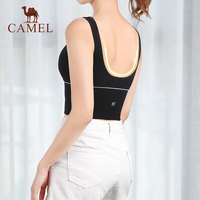骆驼 CAMEL瑜伽服背心款女带胸垫跑步服上衣服外穿运动内衣美背夏季