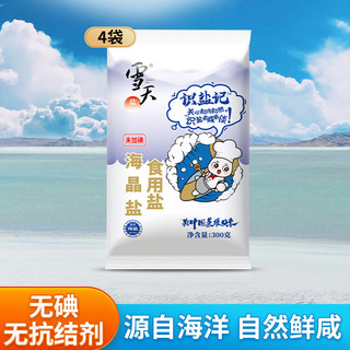 雪天不含抗结剂粗盐自然海盐食用盐海水日晒盐大粒盐300g无抗结剂