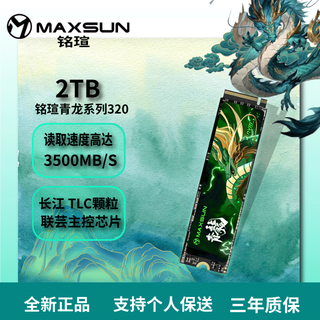 MAXSUN铭瑄青龙 NM320系列 M.2固态硬盘 长江TLC颗粒+联云主控 电脑笔记本NVME协议 SSD 铭瑄青龙 NM320 2TB NVME SSD