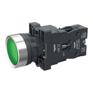 PLUS会员：施耐德电气 XA2 绿色 塑料 按钮 XA2EW33M1 LED型平头按钮