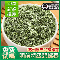 朗言 苏州碧螺春2023新茶明前绿茶特级春茶叶官方正品旗舰店礼盒装500g