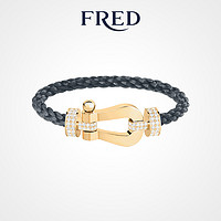 FRED 斐登 FORCE 10系列 0J0012-6B1186 几何18K黄金钻石手绳 1.58克拉 14cm 风暴灰色