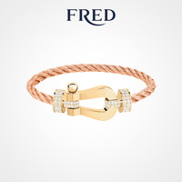 FRED 斐登 FORCE 10系列 0J0012-6B1120 几何18K黄金钻石手绳 1.58克拉 16cm 玫瑰金色