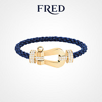 FRED 斐登 FORCE 10系列 0J0012-6B1169 几何18K黄金钻石手绳 1.58克拉 14cm 海军蓝色