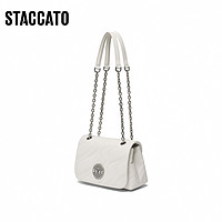 STACCATO 思加图 2023夏季新款流沙方包时尚链条包单肩斜挎包腋下包X2976BX3