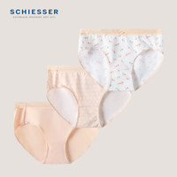 Schiesser舒雅女士内裤女棉质中腰印花内裤内裤E1/18516T 20518S三角裤肤色7101 M