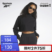 Reebok 锐步 官方2023新款女款纯色复古高领运动休闲舒适百搭套头衫