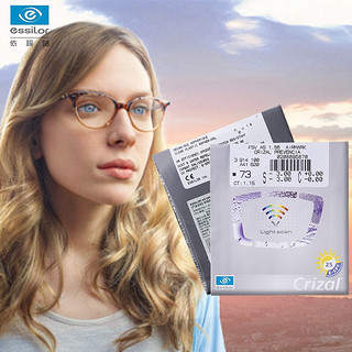 依视路（ESSILOR）X4钻晶a4防蓝光1.60非球面爱赞近视眼镜钻晶膜岩镜片 配镜（2片） 爱赞A4防蓝光现片+送镜框 1.60