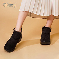 Pansy 日本冬季雪地靴新款女棉靴加厚加绒保暖防滑短靴棉鞋一脚蹬