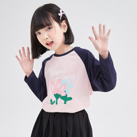 女童23秋中大童秋装儿童长袖上衣 150 藏青