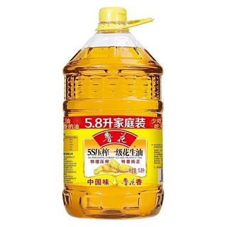 鲁花鲁花花生油5.8L*2鲁花5S压榨一级食用油超惠万人团 花生油5.8L*1桶装