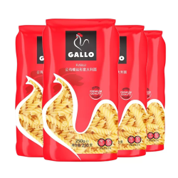 GALLO 公鸡 意大利螺丝形面 250g*4袋