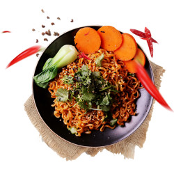 港锦记国产韩式味火鸡面98g*5超辣鸡肉味拌面方便面速食夜宵
