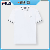 抖音超值购：FILA 斐乐 男装短袖POLO衫2023夏季新款简约商务运动风时尚短袖上衣