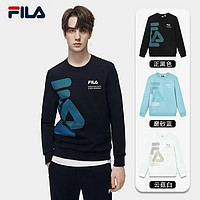 抖音超值购：FILA 斐乐 男装春季休闲百搭圆领卫衣F11M319214F