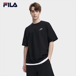 FILA 斐乐 情侣款时尚休闲舒适透气百搭字母短袖T裇F11U329104A