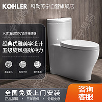 KOHLER 科勒 马桶坐便器水漾五级旋风节水连体家用抽水马桶3869