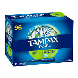 TAMPAX 丹碧丝 加拿大进口 易推长导管纯棉卫生棉条96支装 大流量无香型