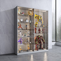 唯有唯美 手办玻璃展示柜现代简约家用乐高柜模型玩具收纳柜客厅储物靠墙柜