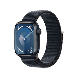 Apple 苹果 Watch Series 9 智能手表GPS款45毫米午夜色铝金属表壳 午夜色回环