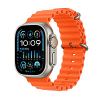 88VIP：Apple 苹果 Watch Ultra2 智能手表 GPS+蜂窝版 49mm 钛金属 橙色 海洋表带